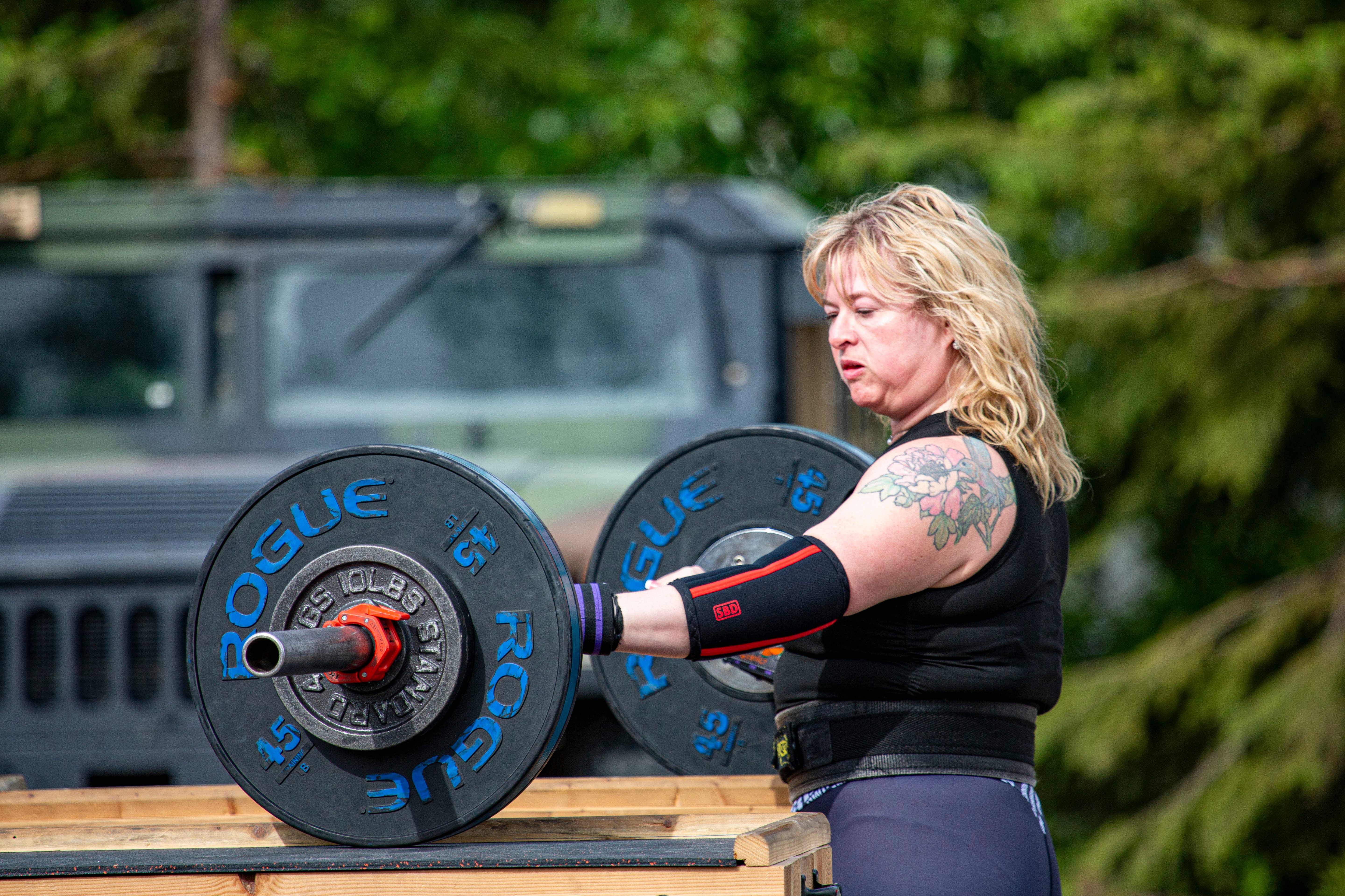 Northside Athletics sprinter captured at the starting blocks