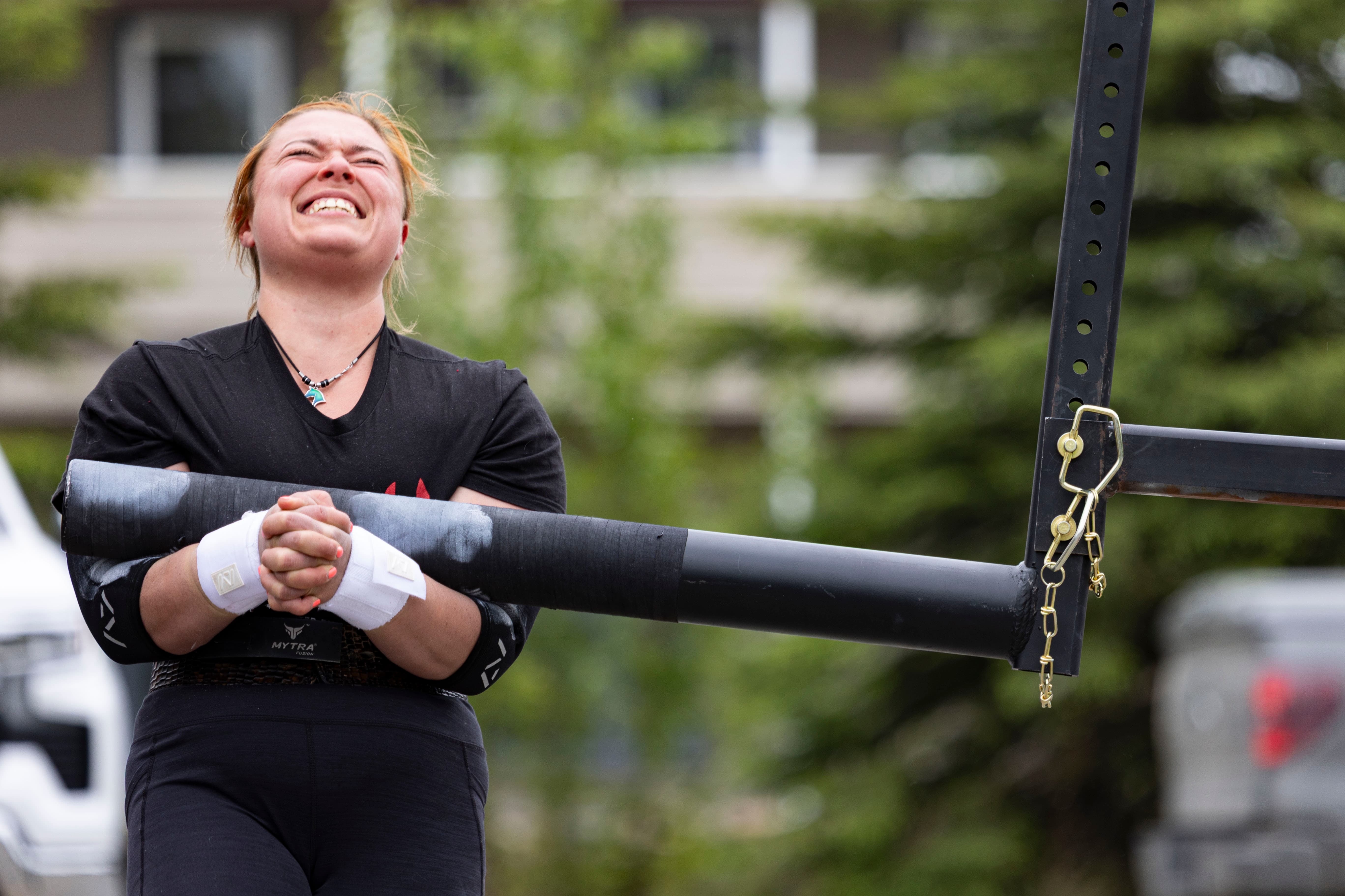Northside Athletics competitor giving maximum effort in a grueling event