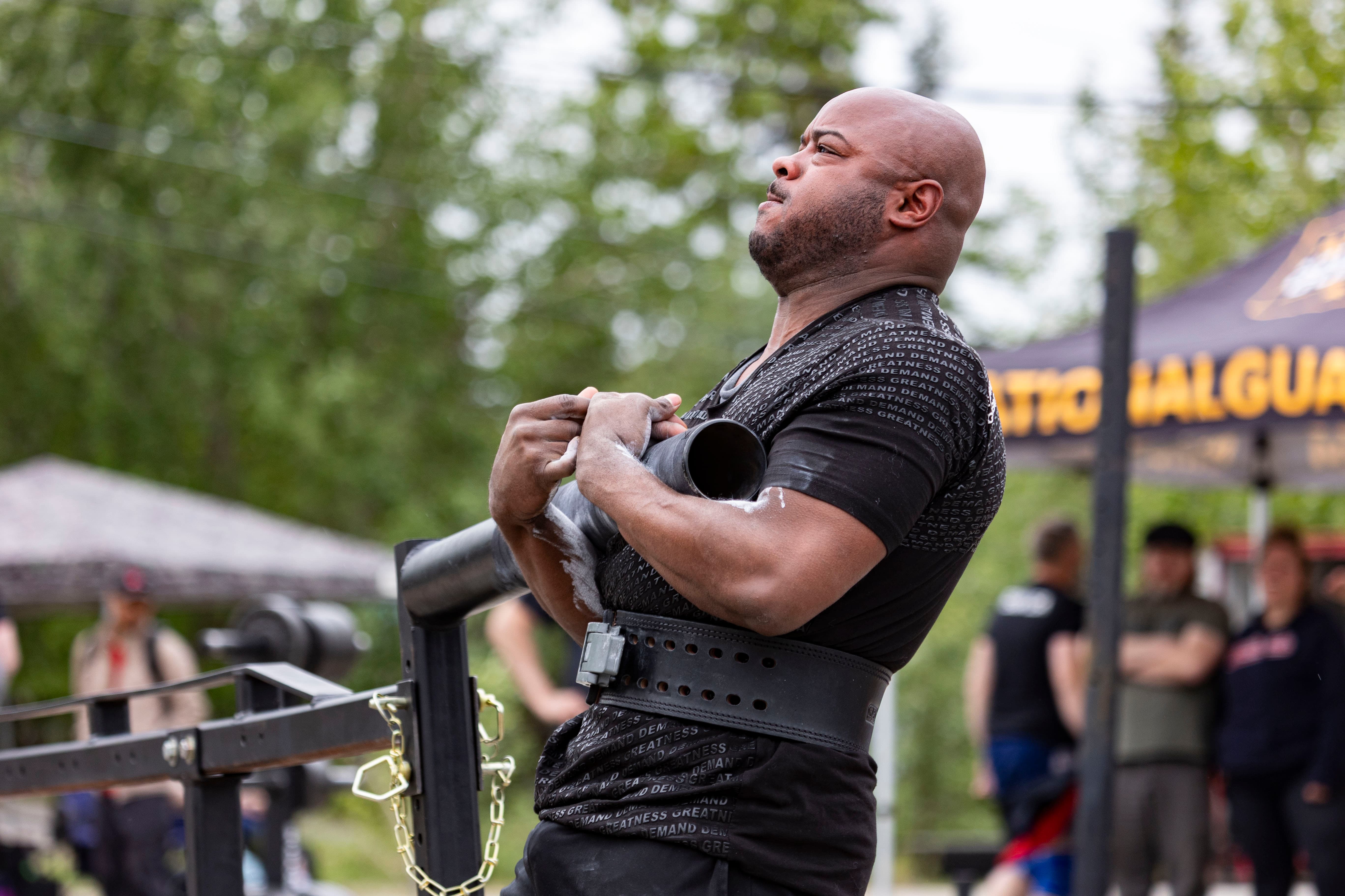 Northside Athletics shot put thrower with powerful release technique