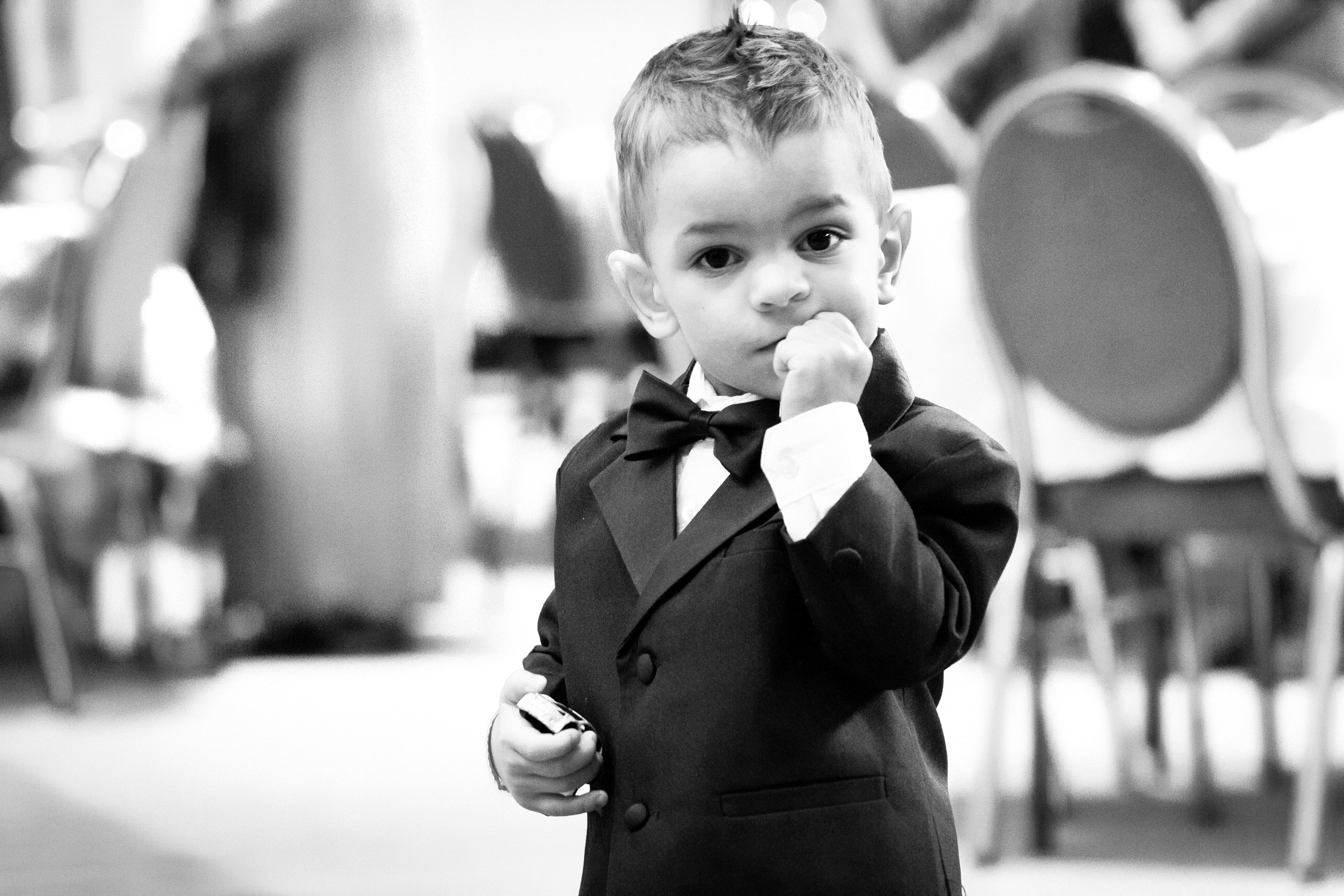 Black and white wedding portrait — Alex and Hugh in a timeless, elegant composition